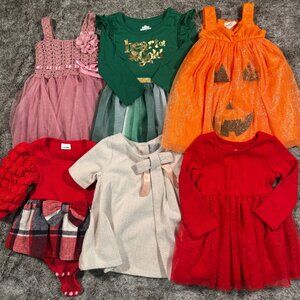 0-12 Month Baby Girl Dress Bundle Of 6